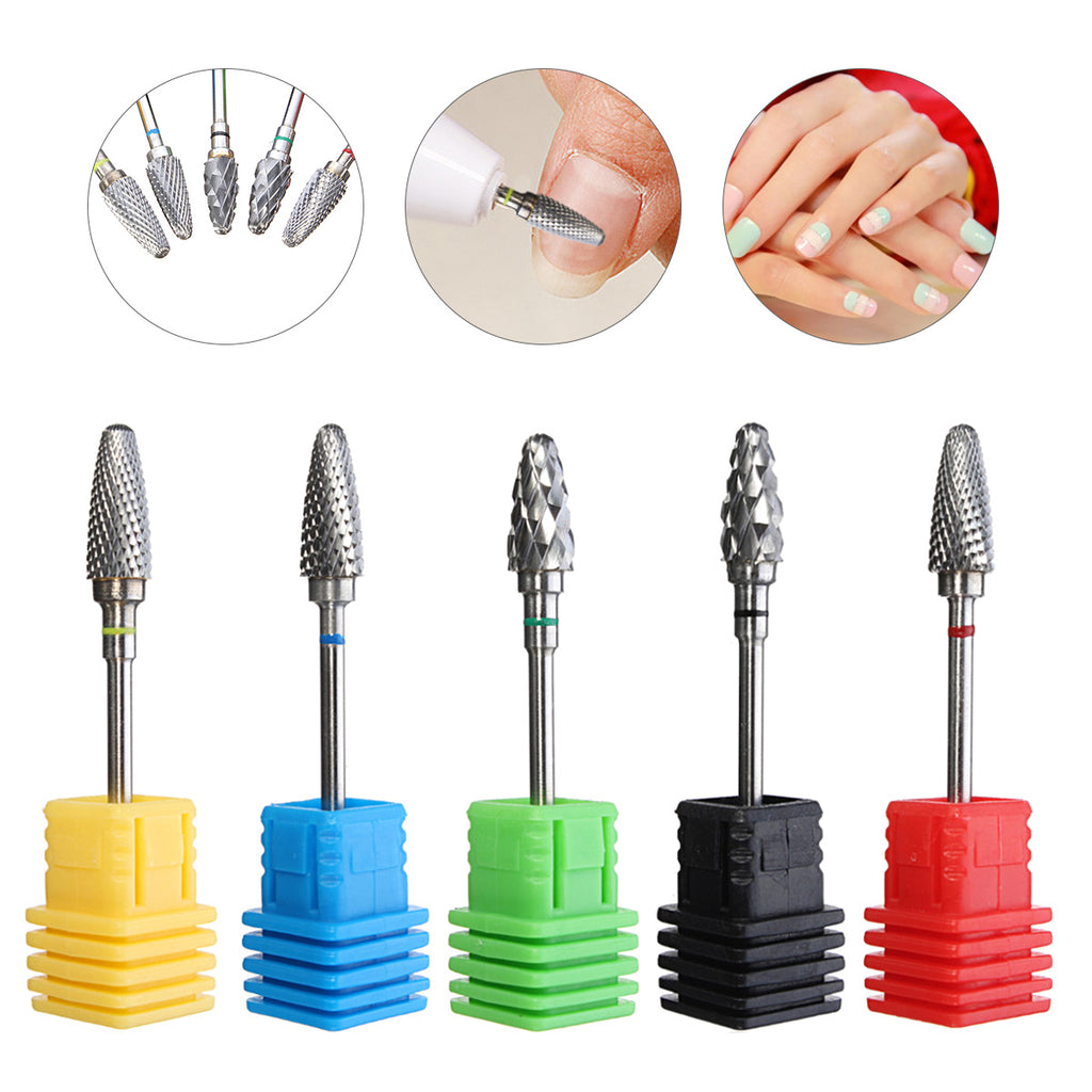 3/32 Nail Drill Bits, Alloy Acrylic Gel Nail Polishing Manicure Pedicure Cuticle